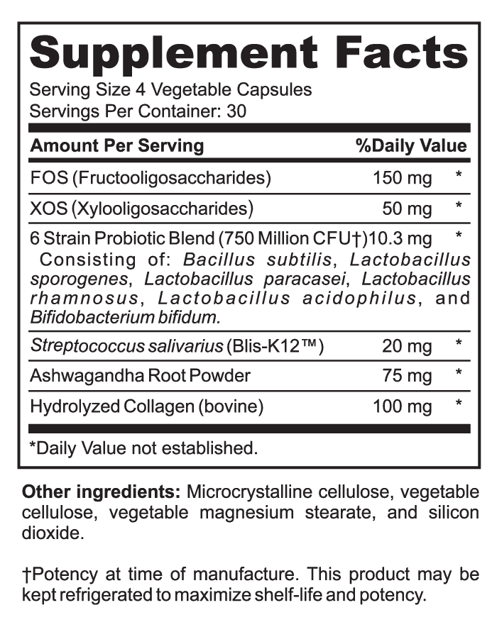Oral Complete Supplement Facts
